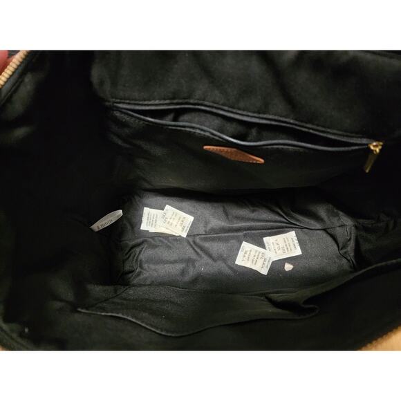 Fossil Women's Rachel Leather Printed Tote Bag Medium Black White Handbag Charm - Picture 13 of 16